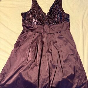 Elegant Purple Sequin Dress